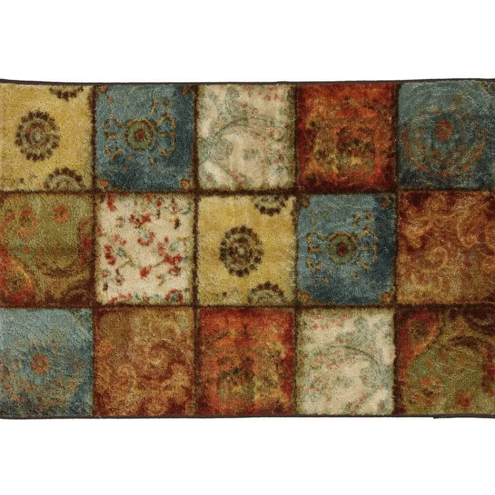 artifact_panel_multi__ft__0.webp Artifact Panel Multi 3 Ft. X 4 Ft. Machine Washable Patchwork Area Rug By Mohawk Home | * Flash Sale