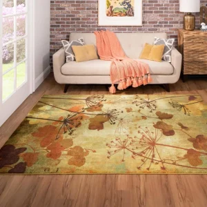 Autumn Branches Rustburn Tan 8 Ft. X 10 Ft. Nature Area Rug By Mohawk Home | * Shop