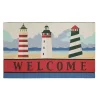 Beacons Of The Ocean 18 In. X 30 In. Recycled Rubber Door Mat By Mohawk Home | * Best Sale
