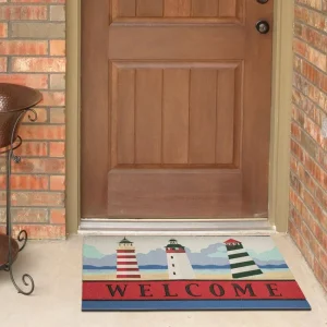 Beacons Of The Ocean 18 In. X 30 In. Recycled Rubber Door Mat By Mohawk Home | * Best Sale
