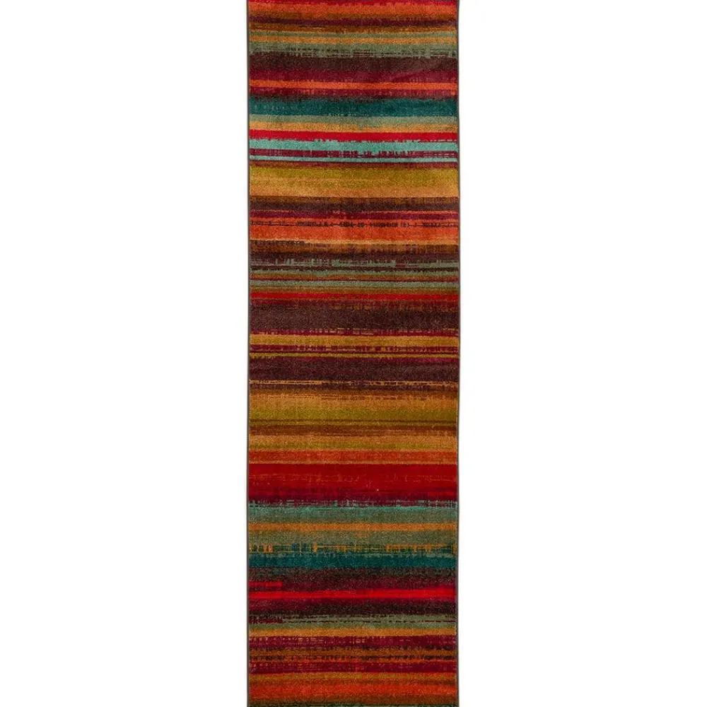 boho_multi__ft_x__ft_mach_0.webp Boho Multi 2 Ft. X 5 Ft. Machine Washable Striped Modern Runner Rug By Mohawk Home | * New