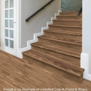 Burnt Oak/Auburn Wood Stair Tread & Reversible Riser Kit 47 In. L X 12-1/8 In. W X 1-11/16 In. T For Stairs 1 In. Thick By Cap A Tread | * Sale