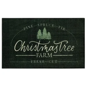 Christmas Tree Farm Black 2 Ft. 6 In. X 4 Ft. 2 In. Machine Washable Area Rug By Mohawk Home | * Fashion