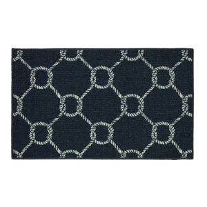 Coastal Rope Lattice Navy 1 Ft. 8 In. X 2 Ft. 10 In. Machine Washable Area Rug By Mohawk Home | * Cheap