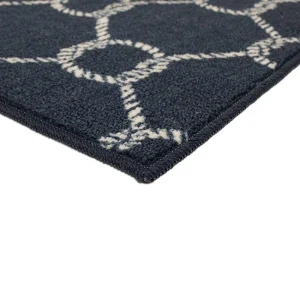 Coastal Rope Lattice Navy 1 Ft. 8 In. X 2 Ft. 10 In. Machine Washable Area Rug By Mohawk Home | * Cheap