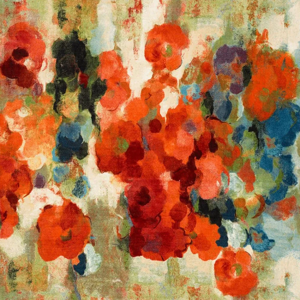 colorful_garden_multi__ft_0.webp Colorful Garden Multi 10 Ft. X 10 Ft. Floral Square Area Rug By Mohawk Home | * Best