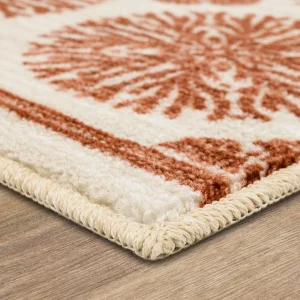 Coral Medallion Spice 1 Ft. 8 In. X 2 Ft. 10 In. Medallion Machine Washable Area Rug By Mohawk Home | * Store