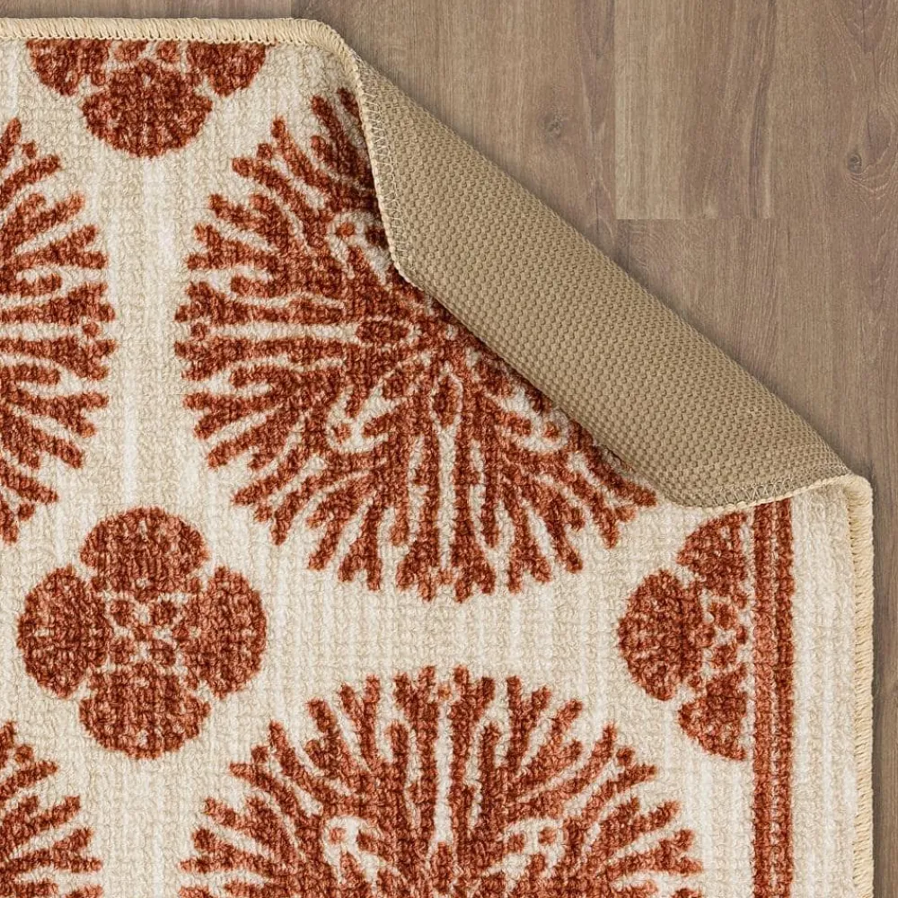 coral_medallion_spice__ft_4.webp Coral Medallion Spice 1 Ft. 8 In. X 2 Ft. 10 In. Medallion Machine Washable Area Rug By Mohawk Home | * Store