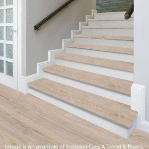 Cradle Rock/Graceland Oak Stair Tread & Reversible Riser Kit 47 In. L X 12-1/8 In. W X 1-11/16 In. T To Cover Stairs 1″ By Cap A Tread | * Shop