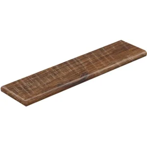 Distressed Brown Hickory 47 In. Lx12-1/8 In. Dx 1-11/16 In. H Laminate Left Return To Cover Stairs 1 In. Thick By Cap A Tread | * Clearance