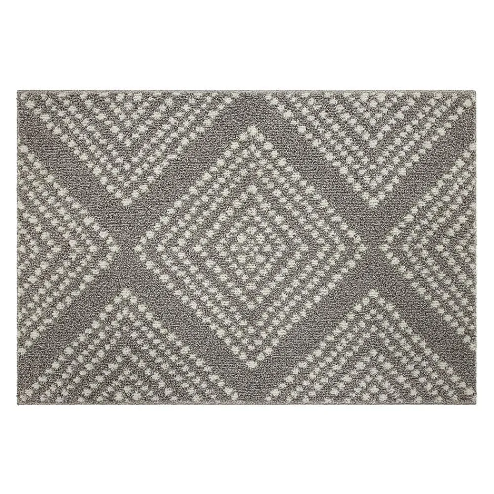 fairholm_fogvaporous_gray_0.webp Fairholm Fog/Vaporous Gray 2 Ft. 6 In. X 3 Ft. 9 In. Geometric Machine Washable Area Rug By Mohawk Home | * Best