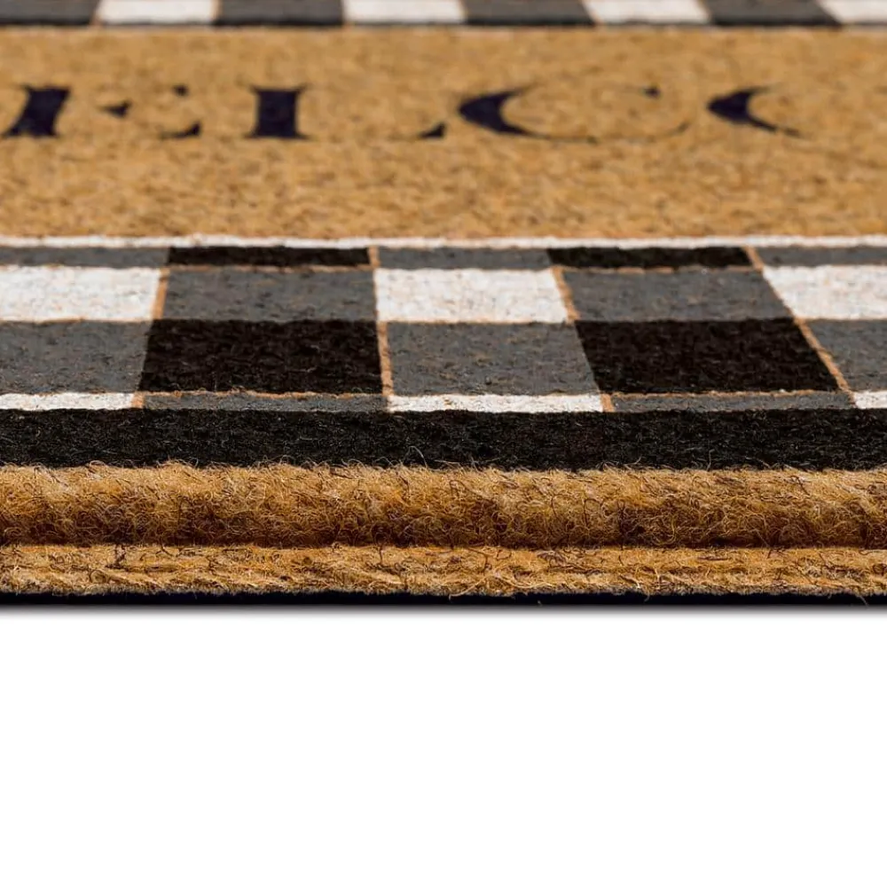 fall_welcome_check_natura_2.webp Fall Welcome Check Natural 18 In. X 30 In. Faux Coir Doormat By Mohawk Home | * Store