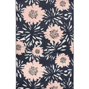 Flower Burst Navy 5 Ft. X 8 Ft. Floral Area Rug By Mohawk Home | * Store