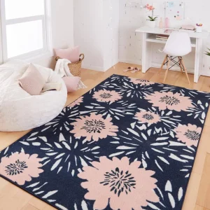 Flower Burst Navy 5 Ft. X 8 Ft. Floral Area Rug By Mohawk Home | * Store