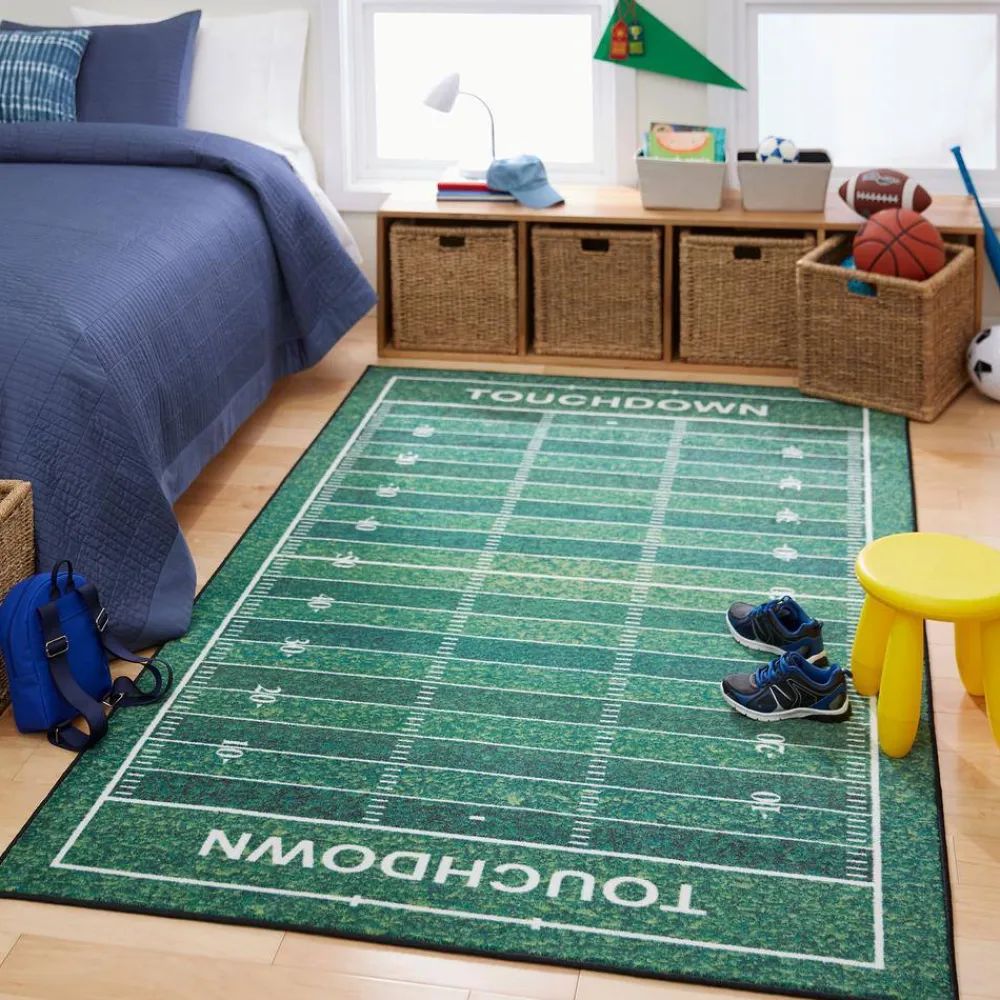 football_yards_green__ft__1.webp Football Yards Green 8 Ft. X 10 Ft. Whimsical Area Rug By Mohawk Home | * Best