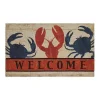 Fresh Nautical Welcome 18 In. X 30 In. Recycled Rubber Door Mat By Mohawk Home | * Best Sale