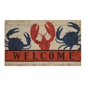 Fresh Nautical Welcome 18 In. X 30 In. Recycled Rubber Door Mat By Mohawk Home | * Best Sale