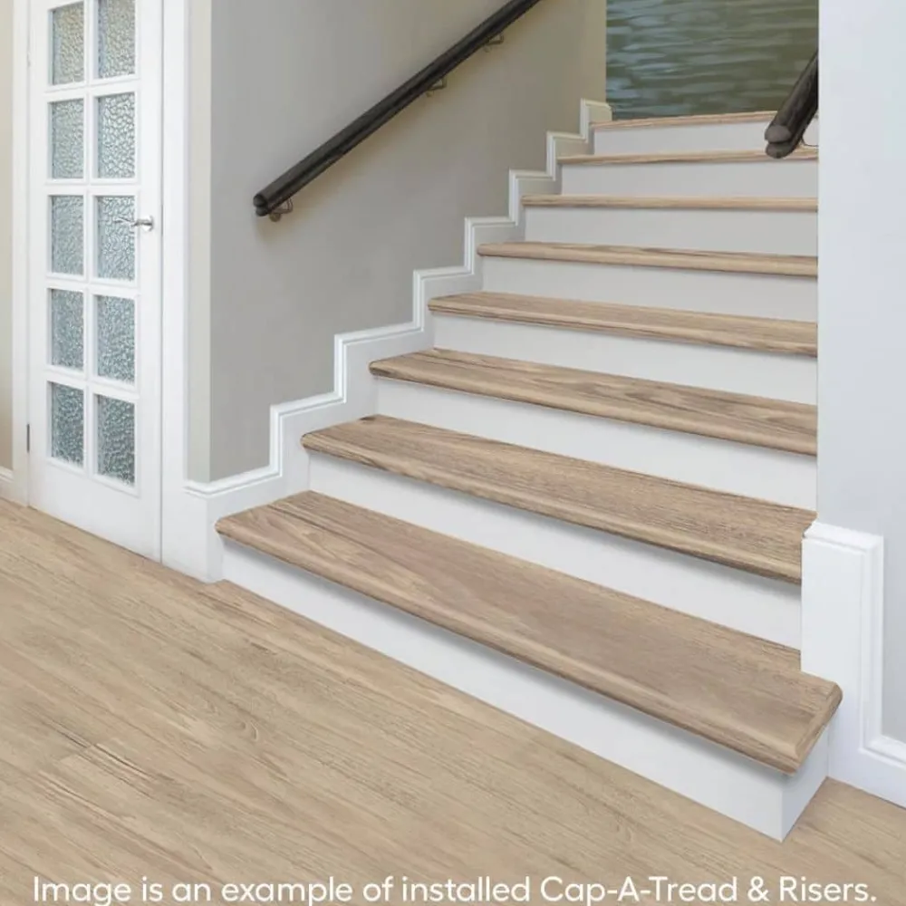 hunt_river_hickory_brown__2.webp Hunt River Hickory Brown Stair Tread & Reversible Riser Kit 47″ L X 12-1/8″ W X 2-3/16″ T For Stairs 1-1/8″ To 1-3/4″ T By Cap A Tread | * Hot