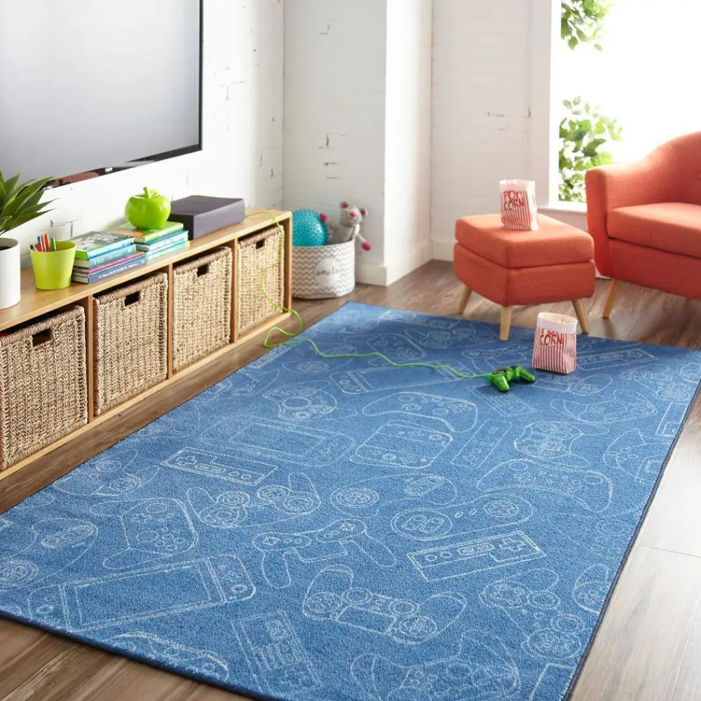 in_control_denim__ft_x__f_1.webp In Control Denim 5 Ft. X 8 Ft. Whimsical Area Rug By Mohawk Home | * Shop