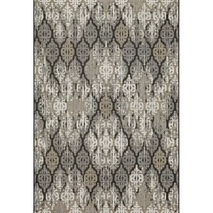 Marbella Dark Grey 5 Ft. 3 In. X 7 Ft. 6 In. Ikat Indoor/Outdoor Area Rug By Mohawk Home | * Sale