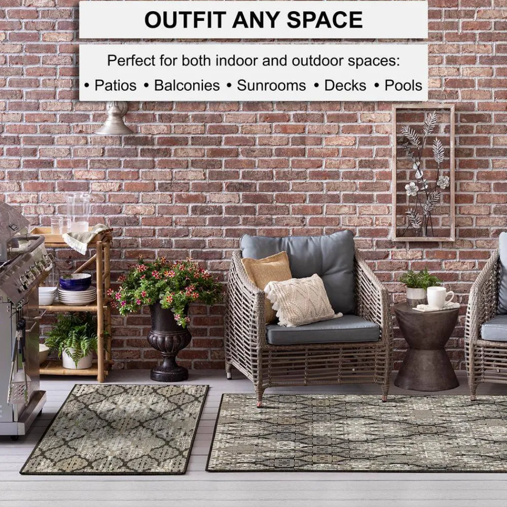marbella_dark_grey__ft__i_3.webp Marbella Dark Grey 5 Ft. 3 In. X 7 Ft. 6 In. Ikat Indoor/Outdoor Area Rug By Mohawk Home | * Sale