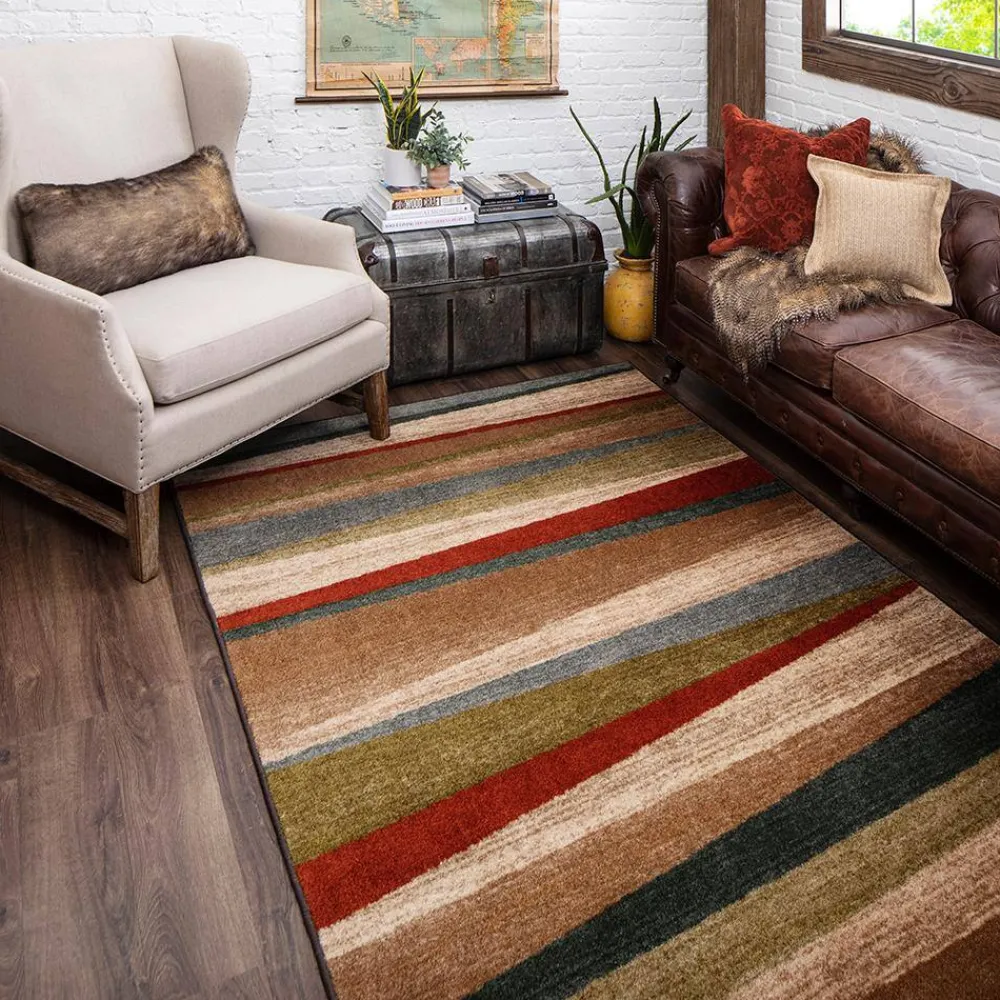 mayan_sunset_sierra__ft_x_6.webp Mayan Sunset Sierra 5 Ft. X 8 Ft. Striped Area Rug By Mohawk Home | * Flash Sale