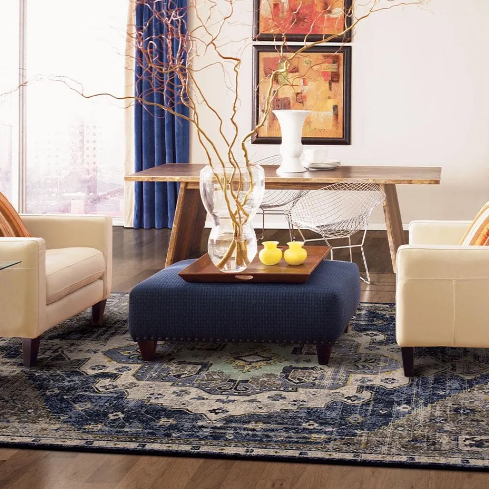 pantaleone_indigo__ft_x___1.webp Pantaleone Indigo 8 Ft. X 10 Ft. Oriental Area Rug By Mohawk Home | * Clearance