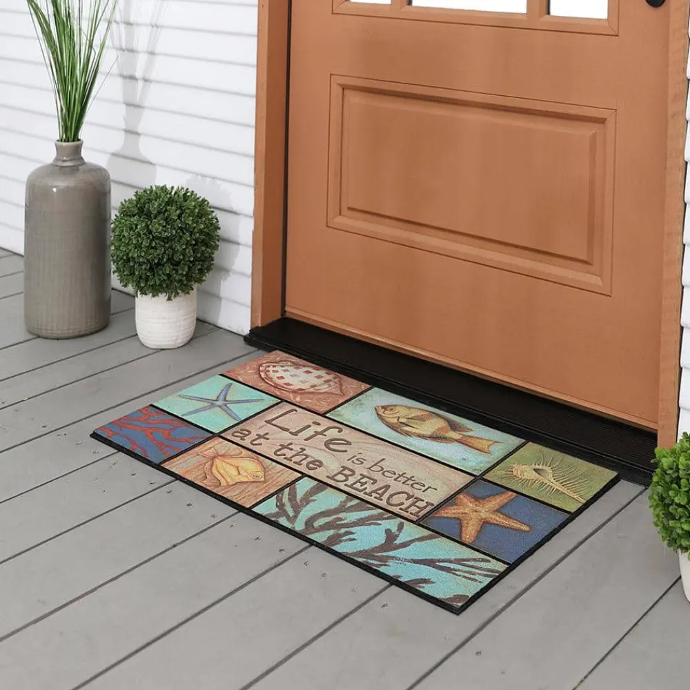patchwork_sand_and_surf___1.webp Patchwork Sand And Surf 18 In. X 30 In. Recycled Rubber Door Mat By Mohawk Home | * Best