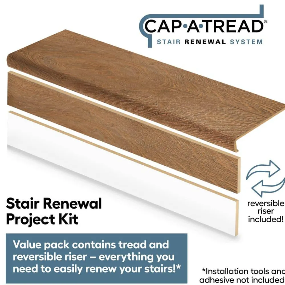perryridge_stair_tread_an_1-1.webp Perryridge Stair Tread And Reversible Riser Kit 47 In. L X 12-1/8 In. W X 2-3/16 In. T For Stairs 1-1/8 In. To 1-3/4″ T By Cap A Tread | * Clearance
