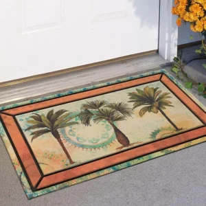 Picture Frame Fresco Palm 18 In. X 30 In. Recycled Rubber Door Mat By Mohawk Home | * Best