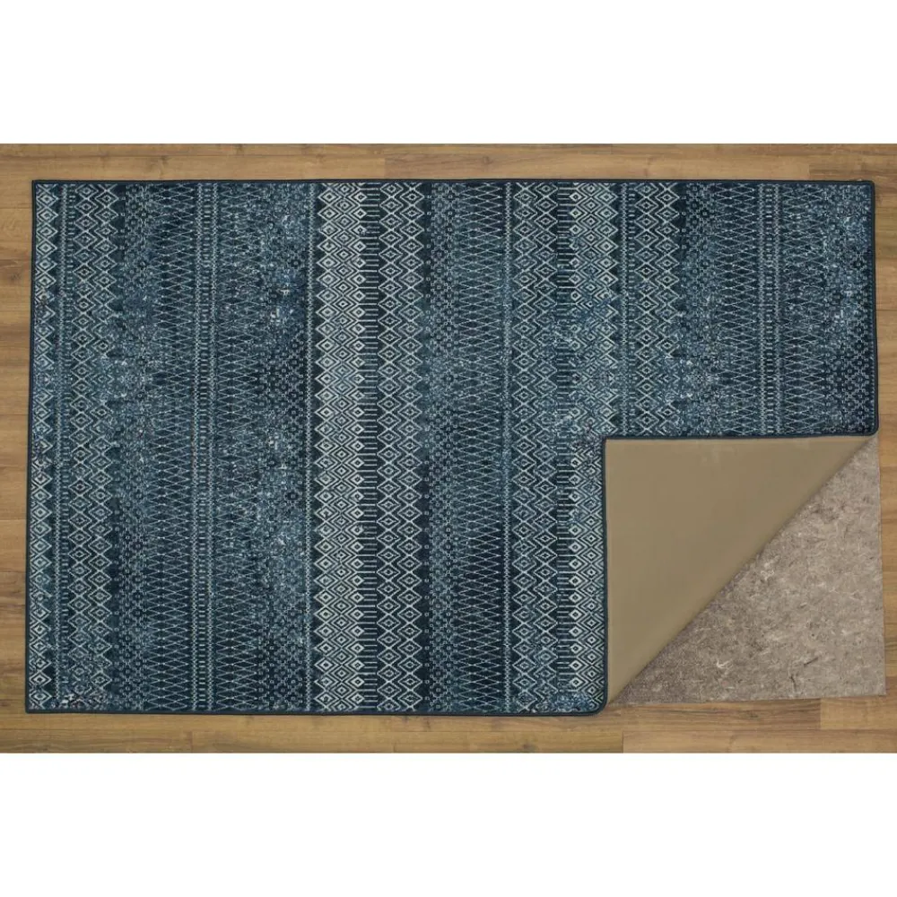 prale_denim_blue__ft_x__f_4.webp Prale Denim Blue 6 Ft. X 9 Ft. Moroccan Area Rug By Mohawk Home | * Outlet
