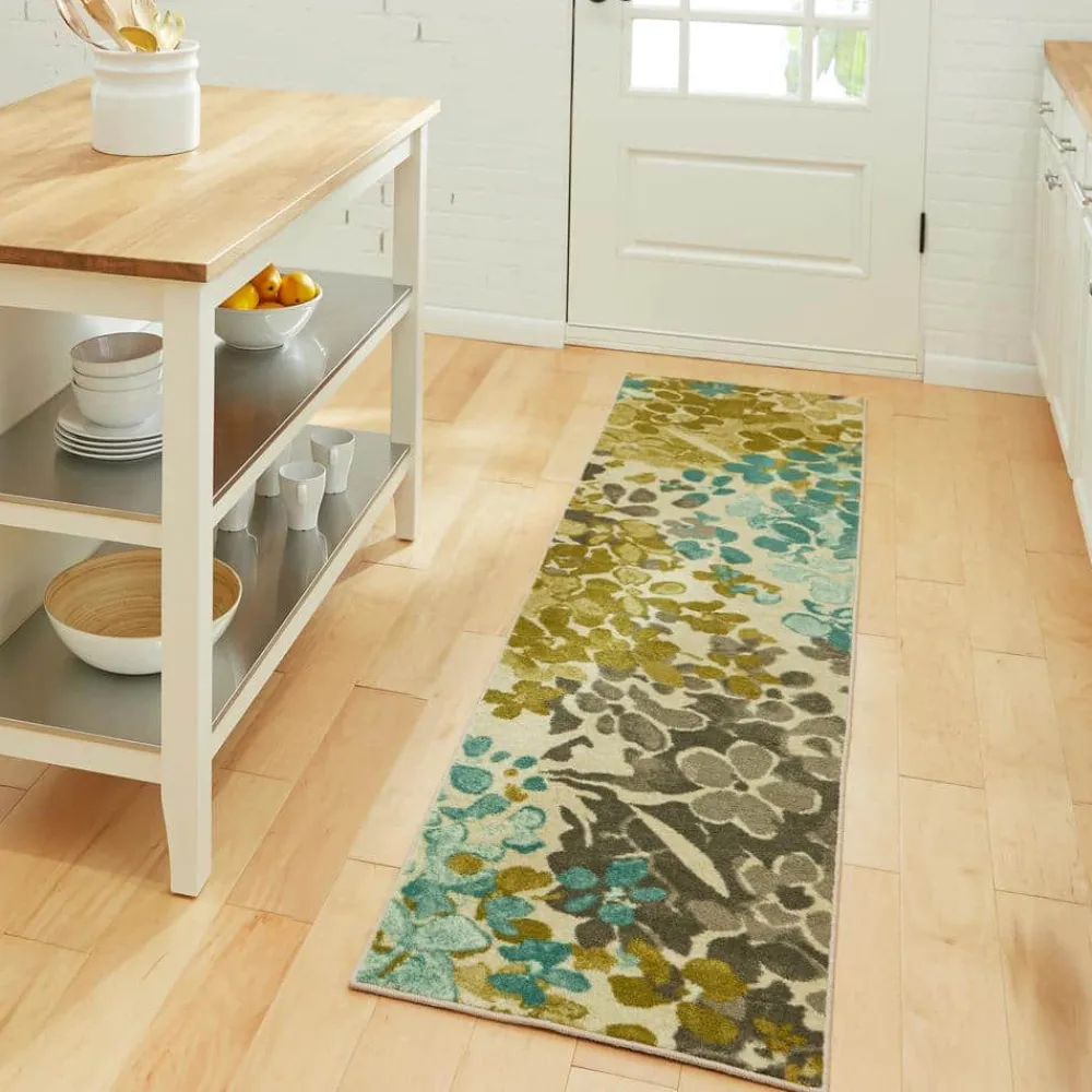 radiance_aqua__ft_x__ft_m_12.webp Radiance Aqua 2 Ft. X 8 Ft. Machine Washable Floral Runner Rug By Mohawk Home | * Clearance