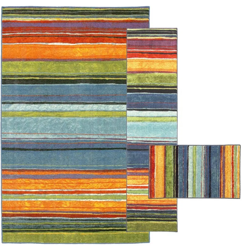 rainbow_multi__ft__in_x___0.webp Rainbow Multi 7 Ft. 6 In. X 10 Ft. Striped Area Rug 3-Piece Set By Mohawk Home | * New