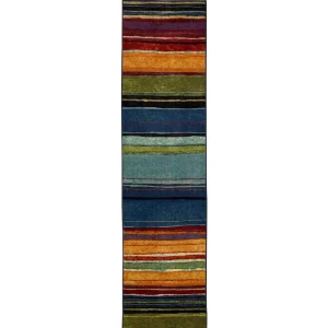Rainbow Multi 2 Ft. X 8 Ft. Machine Washable Striped Runner Rug By Mohawk Home | * Online