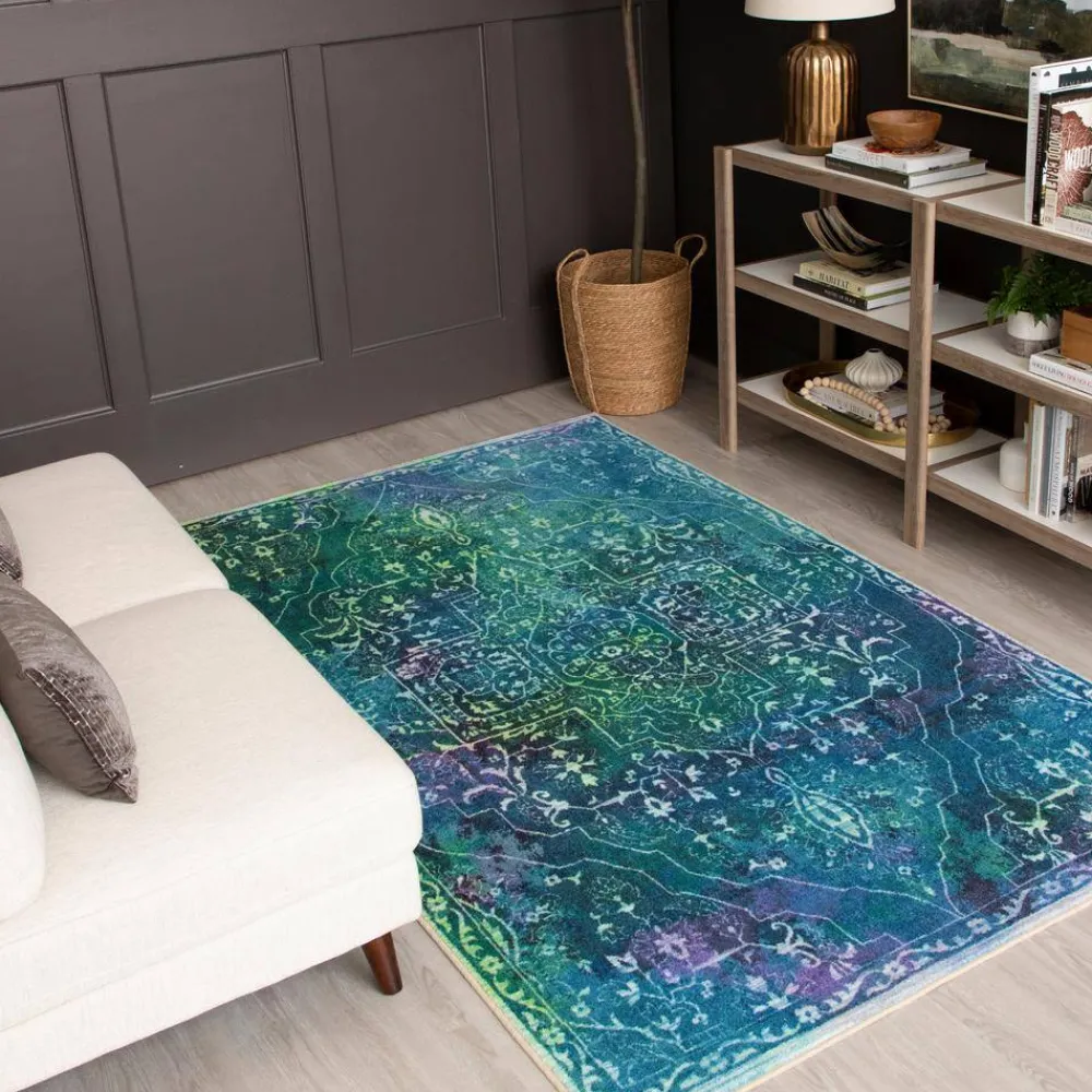 rowland_teal__ft_x__ft_ab_8.webp Rowland Teal 8 Ft. X 10 Ft. Abstract Area Rug By Mohawk Home | * Flash Sale