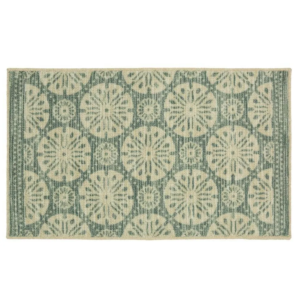 sand_dollar_aqua__ft__in__0.webp Sand Dollar Aqua 1 Ft. 8 In. X 2 Ft. 10 In. Medallion Machine Washable Area Rug By Mohawk Home | * Shop