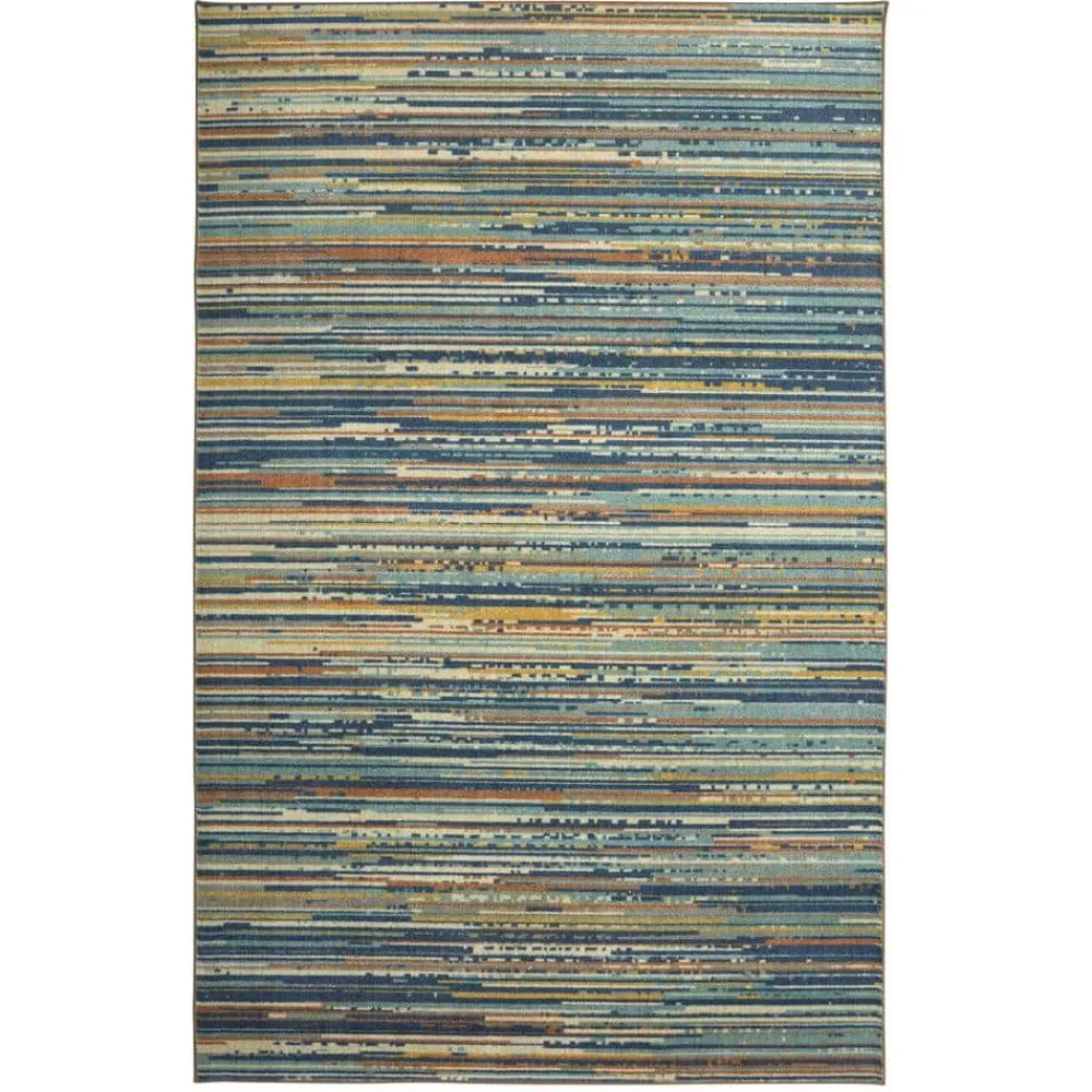 santos_blue__ft_x__ft_str_0.webp Santos Blue 8 Ft. X 10 Ft. Striped Area Rug By Mohawk Home | * Best