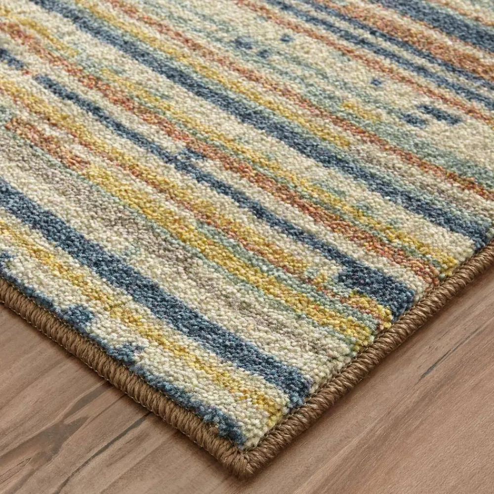 santos_blue__ft_x__ft_str_6.webp Santos Blue 8 Ft. X 10 Ft. Striped Area Rug By Mohawk Home | * Best