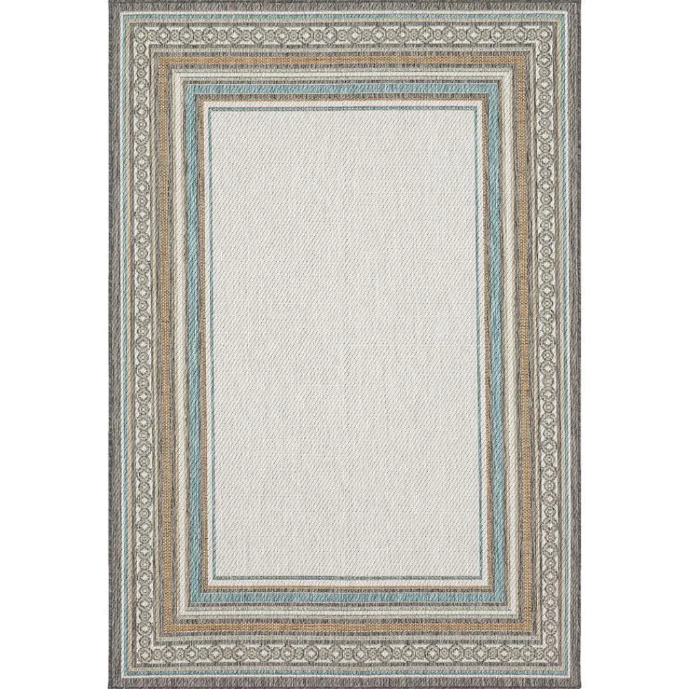seaside_border_light_grey_0.webp Seaside Border Light Grey 8 Ft. X 10 Ft. Geometric Indoor/Outdoor Area Rug By Mohawk Home | * Clearance