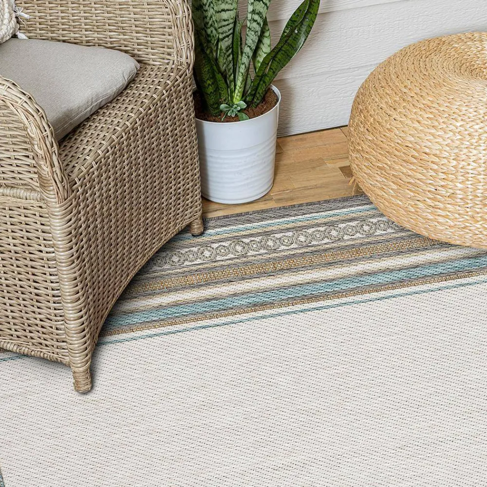 seaside_border_light_grey_2.webp Seaside Border Light Grey 8 Ft. X 10 Ft. Geometric Indoor/Outdoor Area Rug By Mohawk Home | * Clearance