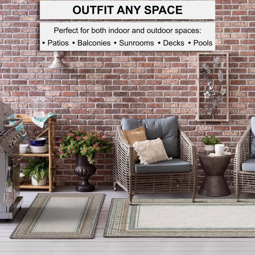 seaside_border_light_grey_3.webp Seaside Border Light Grey 8 Ft. X 10 Ft. Geometric Indoor/Outdoor Area Rug By Mohawk Home | * Clearance