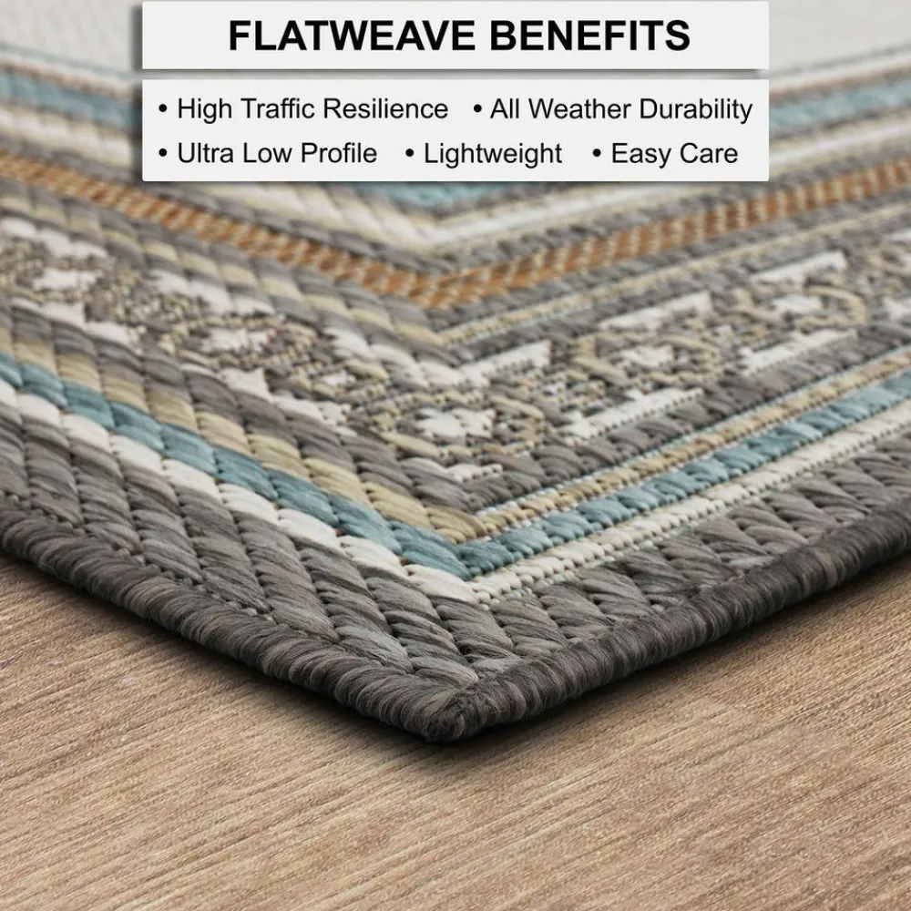 seaside_border_light_grey_4.webp Seaside Border Light Grey 8 Ft. X 10 Ft. Geometric Indoor/Outdoor Area Rug By Mohawk Home | * Clearance