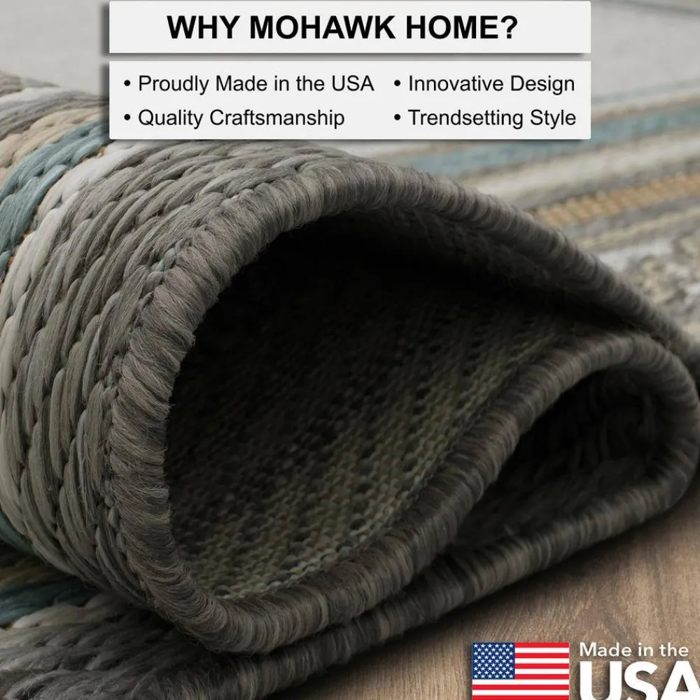 seaside_border_light_grey_6.webp Seaside Border Light Grey 8 Ft. X 10 Ft. Geometric Indoor/Outdoor Area Rug By Mohawk Home | * Clearance