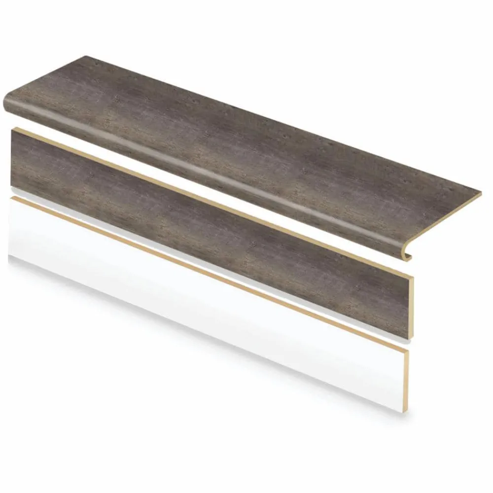 seasoned_wood_stair_tread_0.webp Seasoned Wood Stair Tread And Reversible Riser Kit 47 In. L X 12-1/8 In. W X 1-11/16 In. T To Cover Stairs 1 In. Thick By Cap A Tread | * Outlet