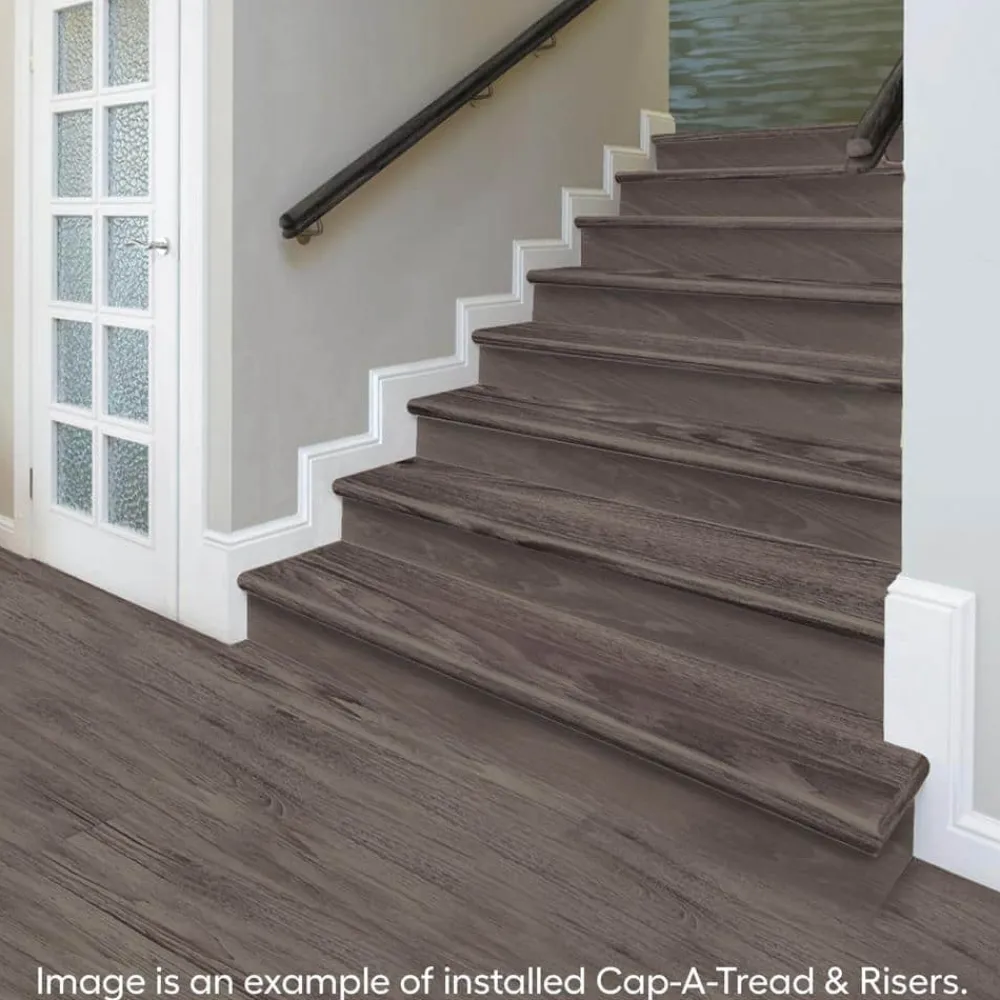 seasoned_wood_stair_tread_2.webp Seasoned Wood Stair Tread And Reversible Riser Kit 47 In. L X 12-1/8 In. W X 1-11/16 In. T To Cover Stairs 1 In. Thick By Cap A Tread | * Outlet