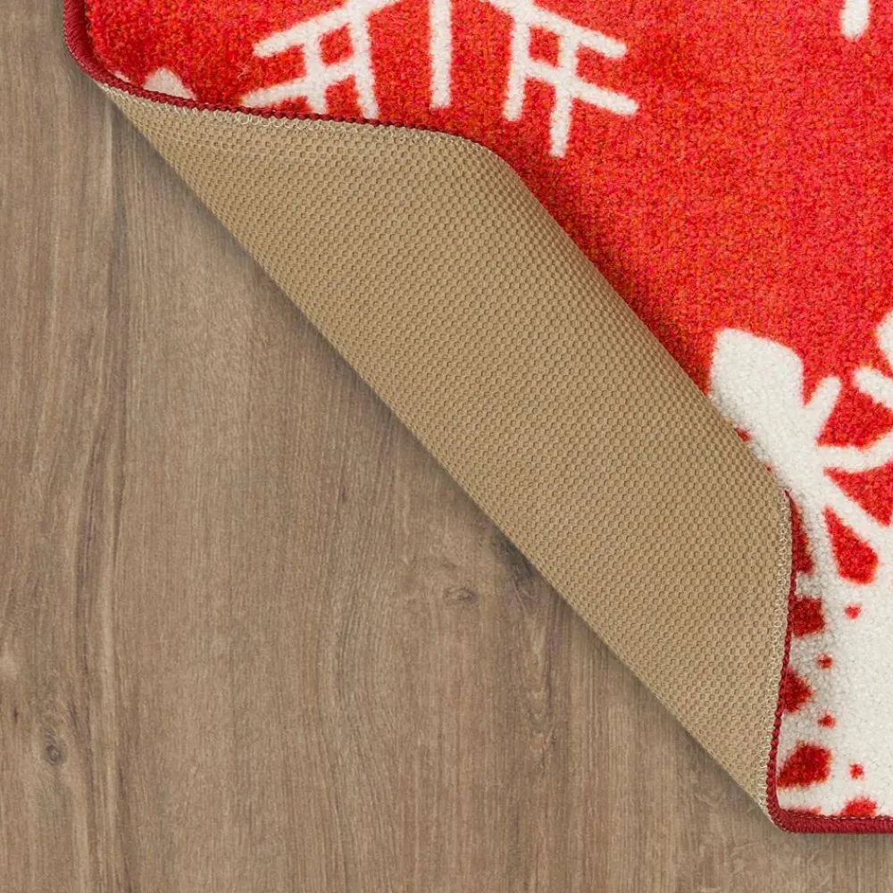 snowflake_red__ft_x__ft___4.webp Snowflake Red 2 Ft. X 3 Ft. 4 In. Machine Washable Area Rug By Mohawk Home | * Sale