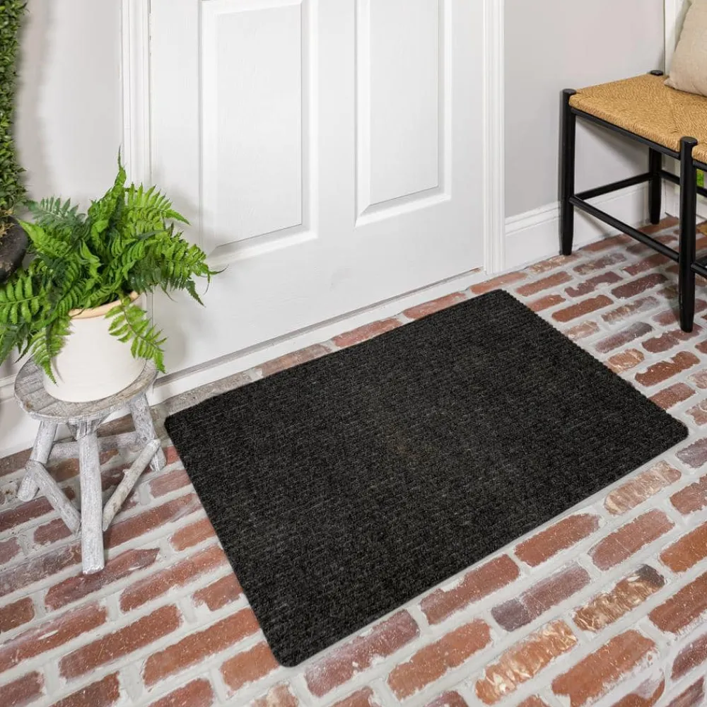 striped_utility_mat_charc_1-1.webp Striped Utility Mat Charcoal Indoor/Outdoor 24 In. X 60 In. Utility Door Mat By Mohawk Home | * Online