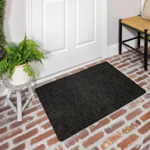 Striped Utility Mat Charcoal Indoor/Outdoor 24 In. X 36 In. Utility Door Mat By Mohawk Home | * Store