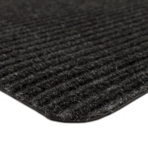 Striped Utility Mat Charcoal Indoor/Outdoor 24 In. X 72 In. Utility Door Mat By Mohawk Home | * Hot
