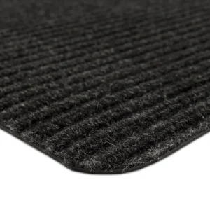 Striped Utility Mat Charcoal Indoor/Outdoor 36 In. X 48 In. Utility Door Mat By Mohawk Home | * Fashion